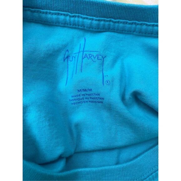 Guy Harvey Mens Blue Short Sleeve Fish Pocket Tee- Medium - Picture 5 of 6